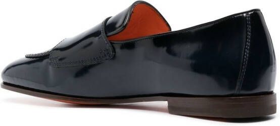 Santoni Loafers met contrasterende afwerking Blauw