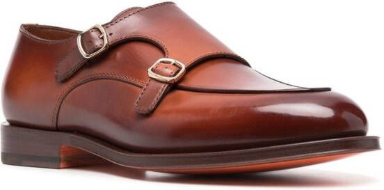 Santoni Loafers met gesp Bruin