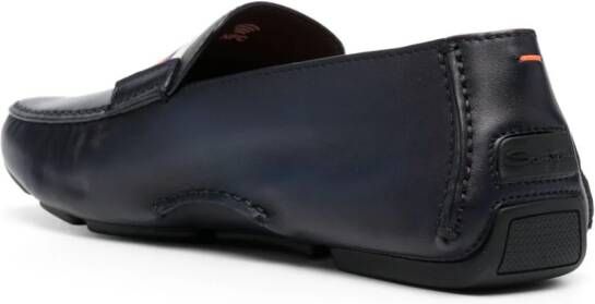 Santoni Loafers met gestreepte band Blauw