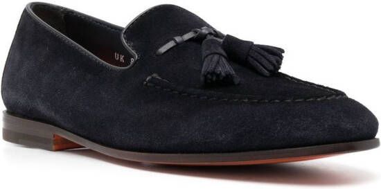 Santoni Loafers met kwastje Blauw