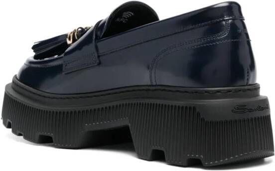 Santoni Loafers met kwastjes Blauw