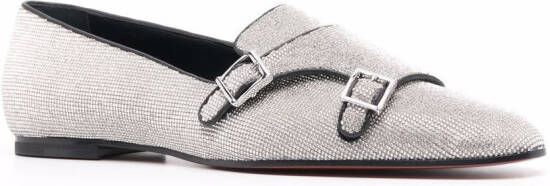 Santoni Loafers met pailletten Zilver