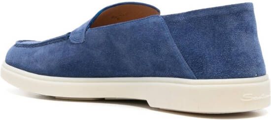 Santoni Loafers met ronde neus Blauw