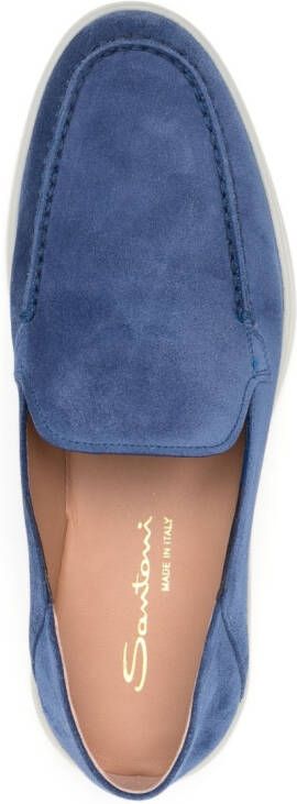 Santoni Loafers met ronde neus Blauw