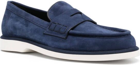 Santoni Loafers met ronde neus Blauw