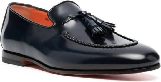 Santoni Loafers verfraaid met kwastjes Blauw