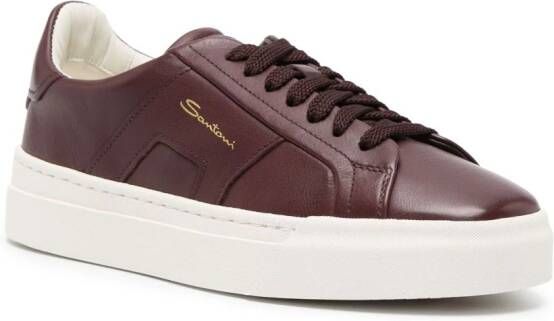 Santoni Sneakers met logoprint Rood