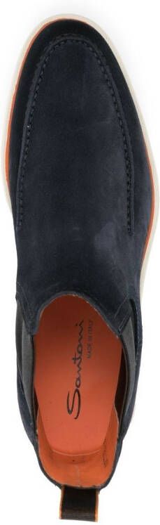 Santoni Chelsea laarzen met logo Blauw