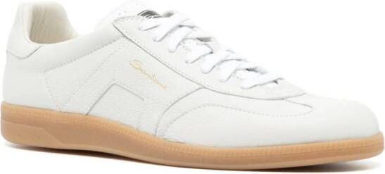 Santoni Leren sneakers Wit