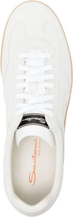 Santoni Leren sneakers Wit