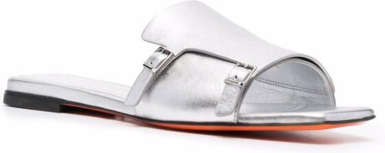 Santoni Metallic sandalen Zilver