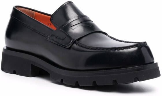 Santoni Moca penny loafers Zwart