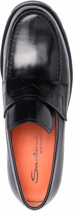 Santoni Moca penny loafers Zwart