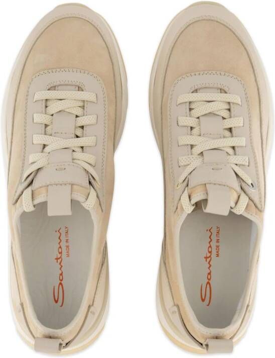 Santoni Sneakers met vlakken Beige