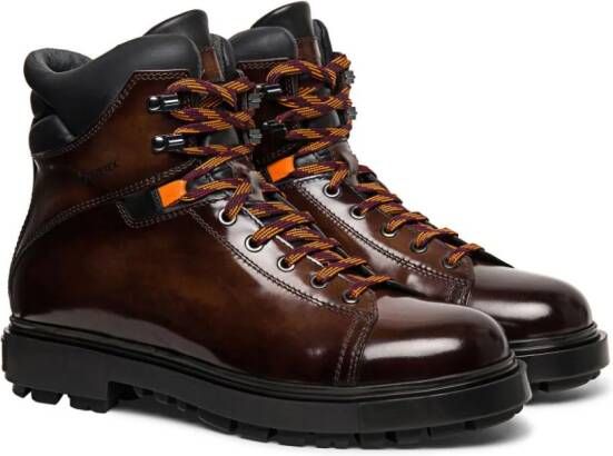 Santoni Leren wandellaarzen Bruin