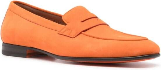 Santoni Suède loafers Oranje