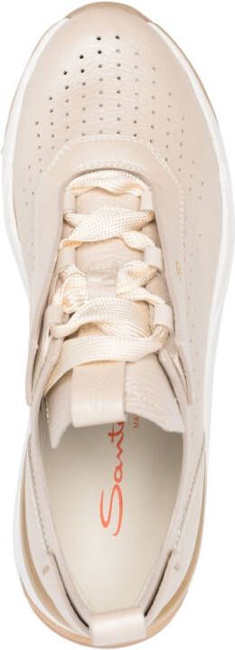 Santoni Sneakers met plateauzool Beige