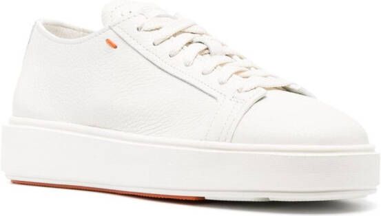 Santoni Leren sneakers Wit