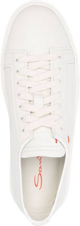 Santoni Leren sneakers Wit