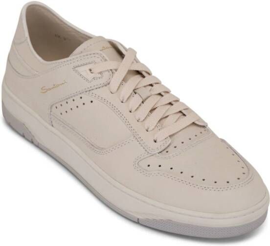 Santoni Sneak-Air leren sneakers Wit