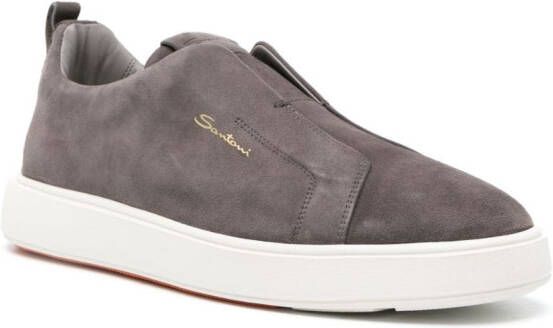 Santoni Sneakers met logoprint Grijs