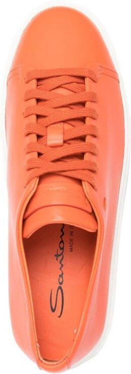 Santoni Sneakers met logoprint Oranje