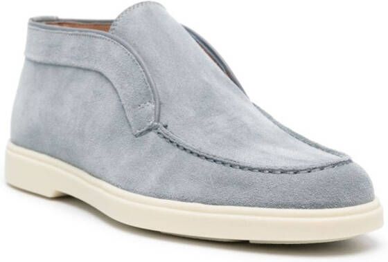 Santoni Suède laarzen Blauw