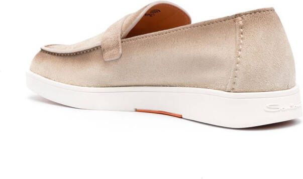 Santoni Suède loafers Beige