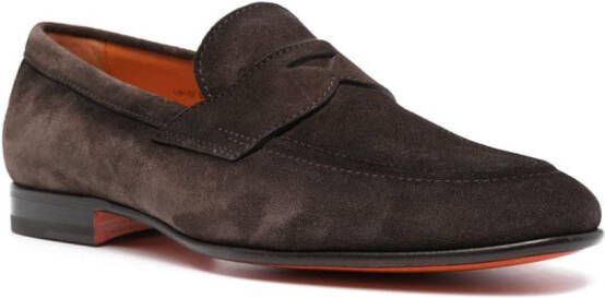 Santoni Suède loafers Bruin