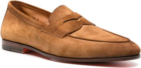 Santoni Suède loafers Bruin