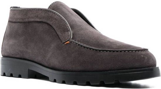 Santoni Suède loafers Grijs