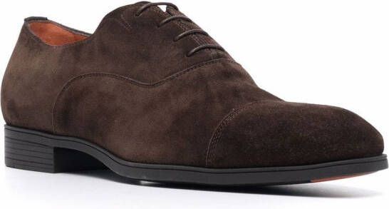 Santoni Suède Oxford schoenen Bruin