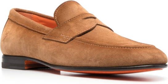 Santoni Suède loafers Bruin