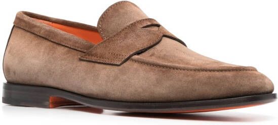 Santoni Suède loafers Bruin