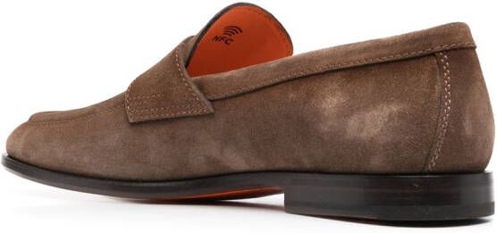 Santoni Suède loafers Bruin