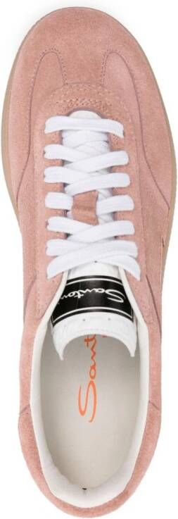 Santoni Suède sneakers Roze