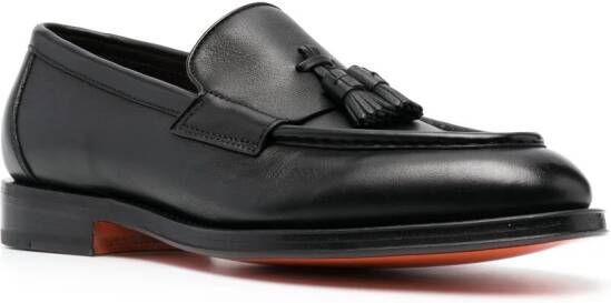 Santoni Loafers met kwastjes Zwart