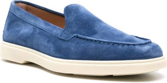 Santoni Yaltamoc suède loafers Blauw