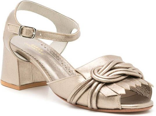 Sarah Chofakian Antonieta sandalen verfraaid met kwastje Metallic