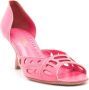 Sarah Chofakian Chanbon leren pumps Roze - Thumbnail 2