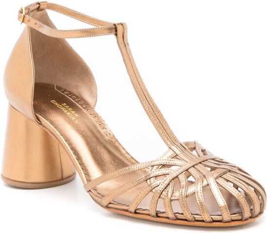 Sarah Chofakian Eugenie sandalen met metallic-effect