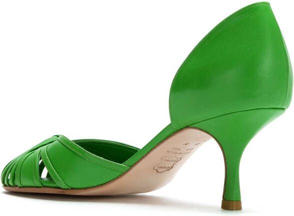 Sarah Chofakian leather pumps Groen