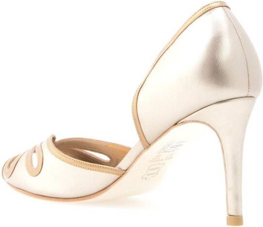 Sarah Chofakian Dancing House 75mm metallic pumps