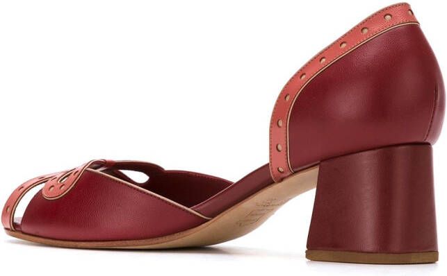 Sarah Chofakian leather pumps Rood