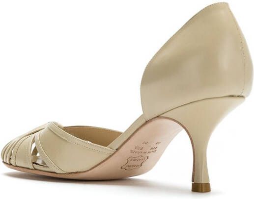 Sarah Chofakian leren pumps Beige