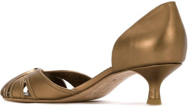 Sarah Chofakian leren pumps Metallic