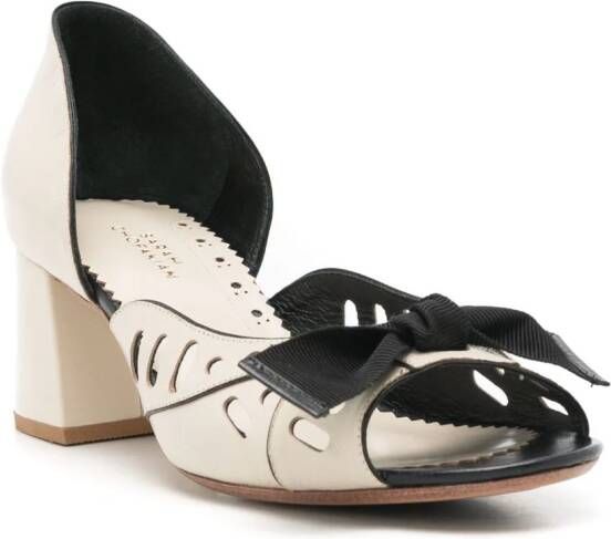 Sarah Chofakian Pumps met strik-detail Beige