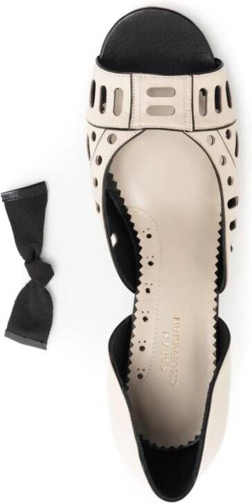 Sarah Chofakian Pumps met strik-detail Beige