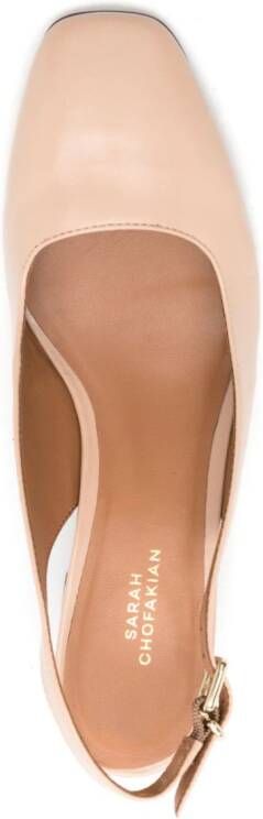 Sarah Chofakian Quartier leren pumps Beige