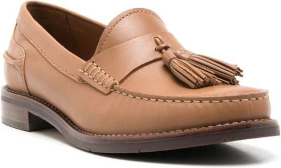 Sarah Chofakian Rive Droit leren loafers Bruin